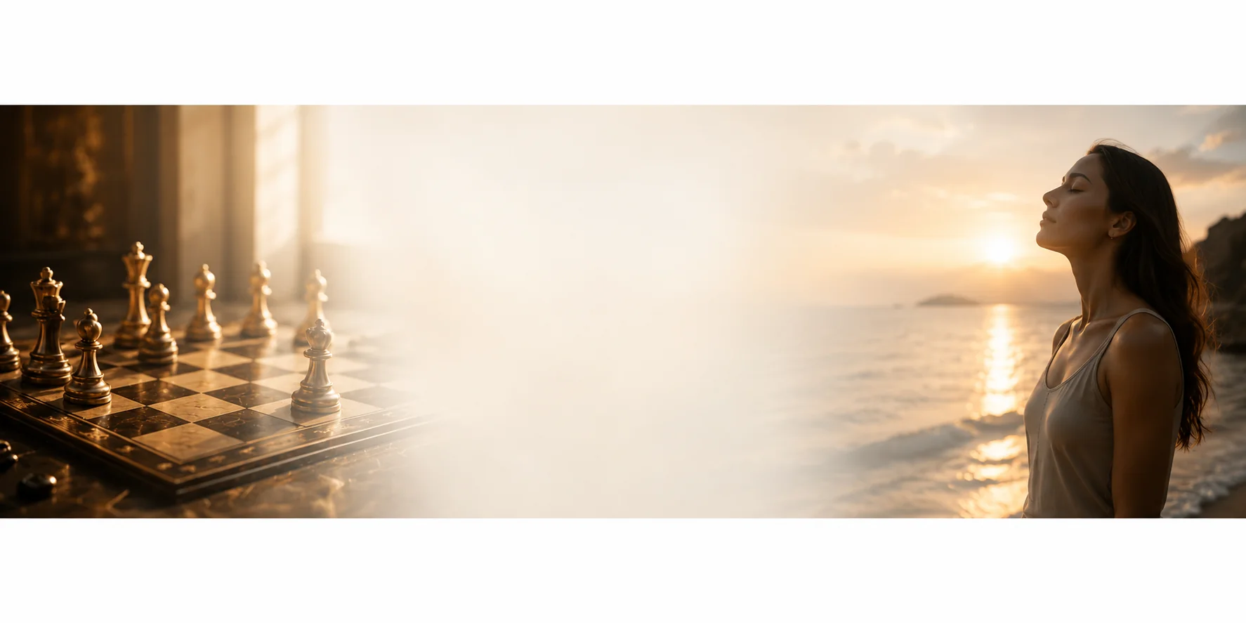 Chess and meditation by the sea